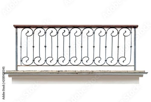 Balcony facade in an old house.  C.