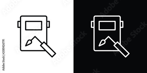 Konstfotografi Welding icon black lineart editable vectors pack