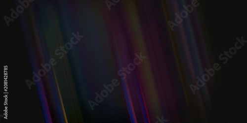 Fotografie Dark motion blur background with subtle rainbow light streaks stretching diagonally across soft grainy texture dark gray backdrop