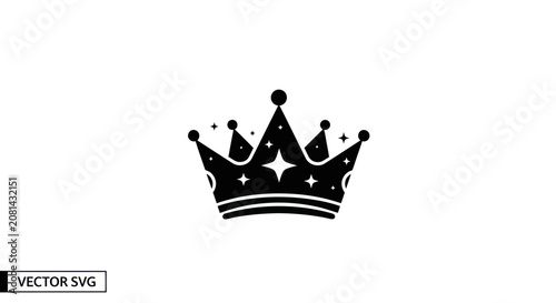 Fotografía Majestic crown silhouette with shimmering star accents