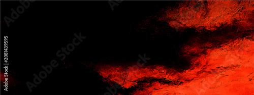 Fotografie Fiery inferno with billowing smoke and glowing embers creates dramatic backdrop, suggesting intense heat and primal power