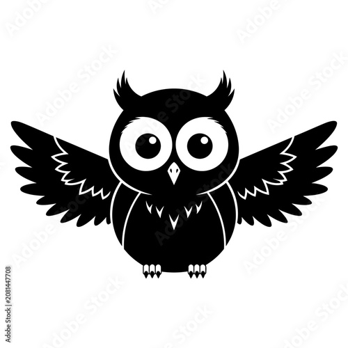 Black Silhouette Owl