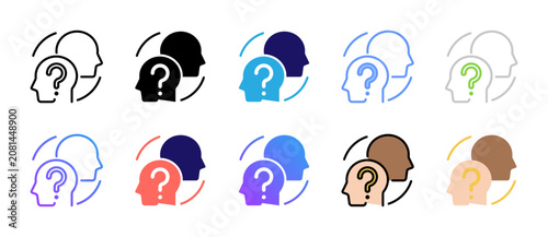 Фотография Identity Crisis Icons Collection in Various Styles