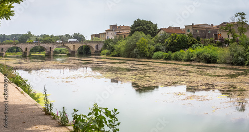 Bild auf Leinwand Vieux pont romain de Sommières, Gard, France
