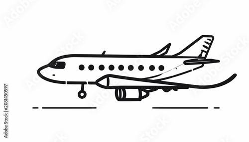 Foto Airplane Commercial Jet Transport Vehicle.