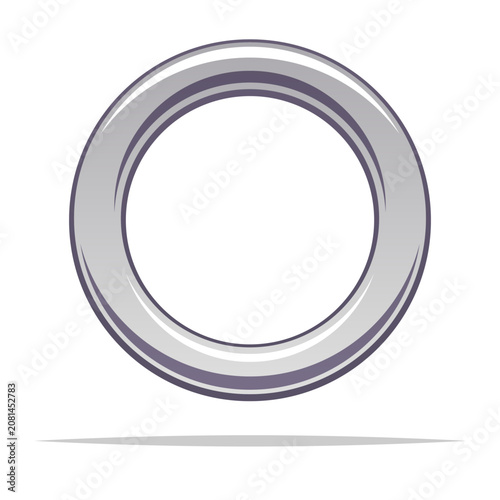 Принти на полотні Round metal ring shape vector isolated illustration