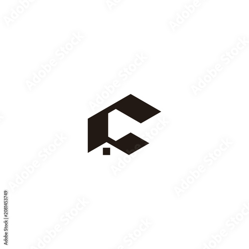 letter c window home shape logo vector