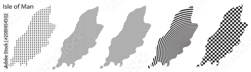 Konstfotografi Isle of Man map infographic simple design element black abstract geometric patte