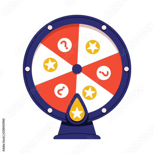 Casino fortune wheel. Luck spin roulette, lottery gambling game. Fortuna circ...