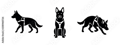 Obraz na plátně Working Dog Icons