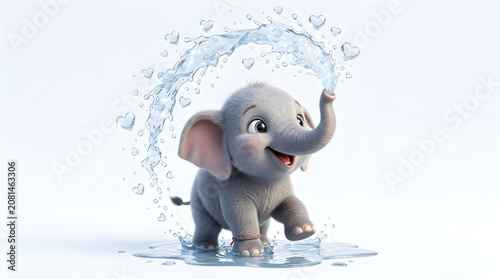 World Elephant Day Conservation Paper Art Elephant Silhouette with Nature Landscape