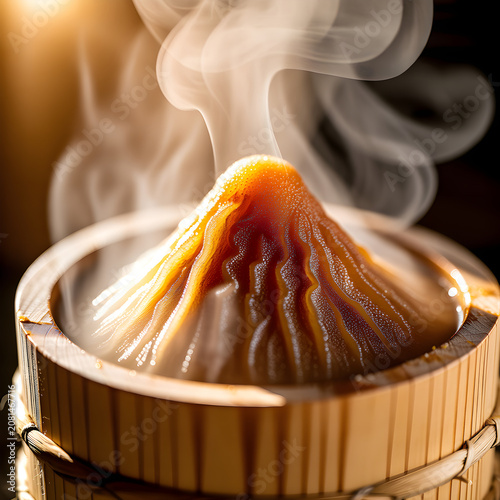 Fermented Koji Macro Golden Light Food Asian Condiment｜麹の接写：黄金色の光に照らされたアジアの調味料