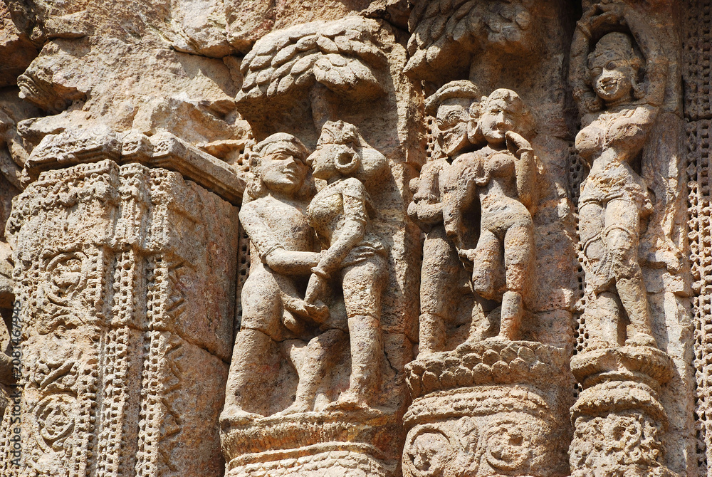 Obraz premium bas relief on temple