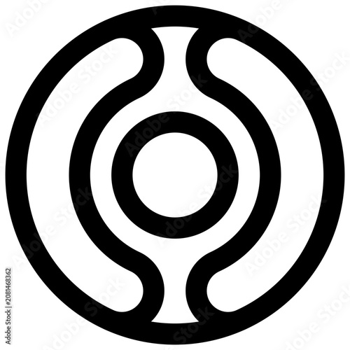 Fotografie Cheondoism. Editable stroke vector icon.