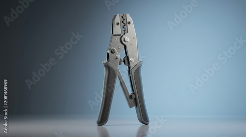 Cable crimper 3D render connector compression tool engineered for secure cable terminations installation and electrical assembly