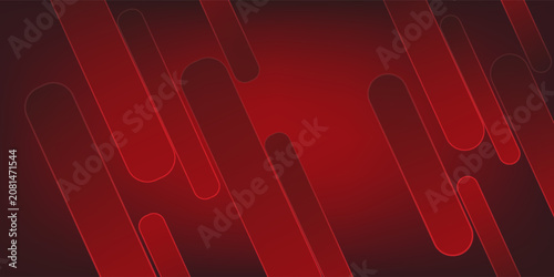 Quadro su tela Abstract Red and Dark Color Gradient with Glowing Curved Lines