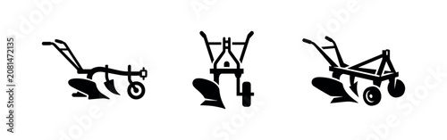 Konstfotografi Agricultural Plow Icons