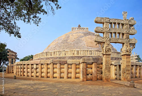 Photography ancient sanchi stupa