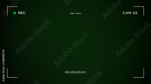 CCTV Night Vision Screen Overlay Animation