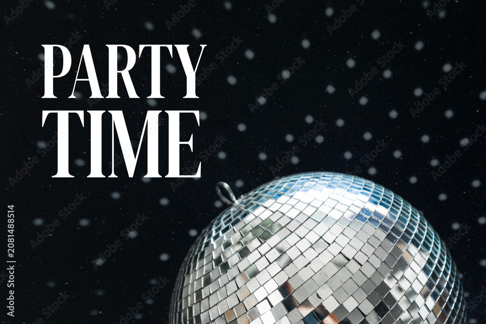 Fototapeta premium Celebrate a special birthday with a disco ball and party time fun for everyone