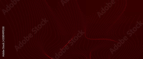 Abstract digital wave of particles. Futuristic point wave. Technology background vector. Vector illustration