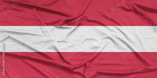 Austria Flag Air Waves Close Up