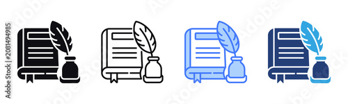 Tablou pe pânză Scholar icon sheet multiple style collection