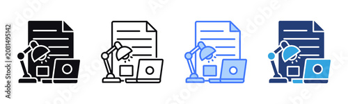 Canvastavla Thesis icon sheet multiple style collection