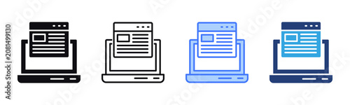 Digital Resume icon sheet multiple style collection