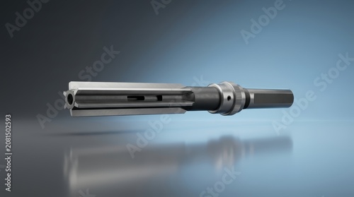 Adjustable hand reamer 3D render variable sizing tool engineered for precision hole finishing fitting accuracy and fabrication