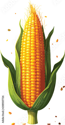 Fresh corn on the cob with ...