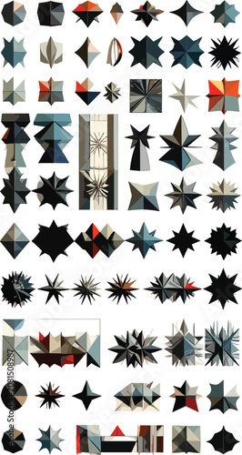 Abstract geometric star sha...