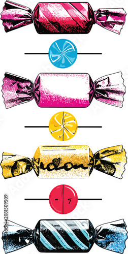 Collection of wrapped candi...