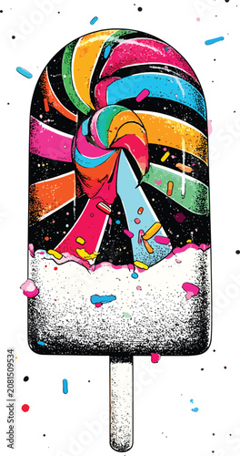 Colorful lollipop with swir...