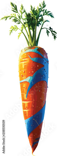 Isolated carrot with blue s...