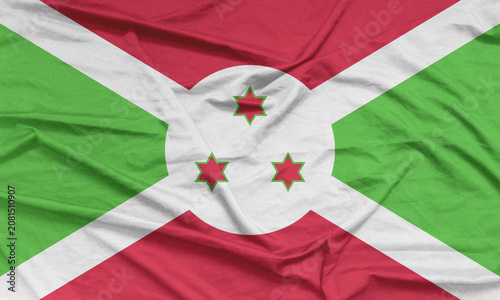 Burundi Flag Air Waves Close Up