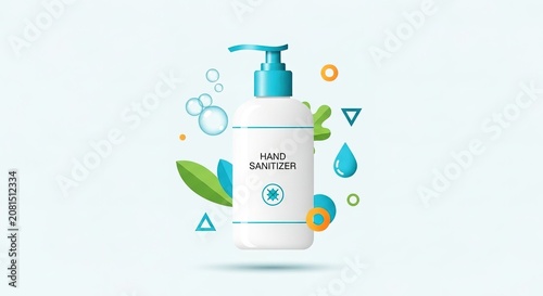 Hand sanitizer bottle pump dispenser hygiene cleaning protection