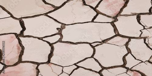 Принти на полотні Abstract texture of dry cracked earth ground surface with environment background
