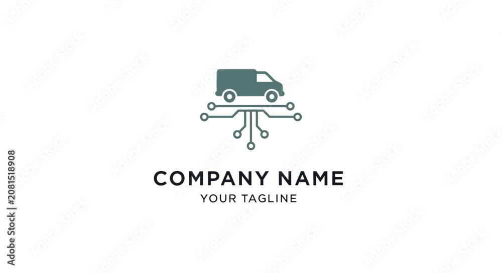 Obraz premium Logistics company branding template design.