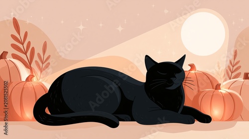 Black Halloween Cat 