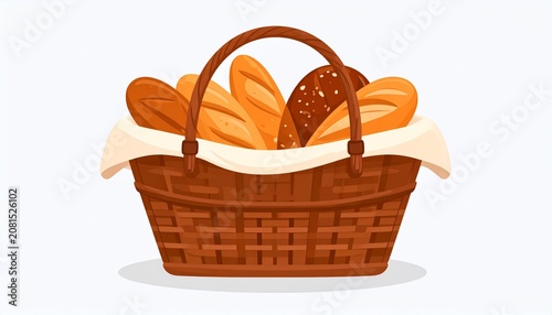Wooden basket with fresh oranges and juicer on white.