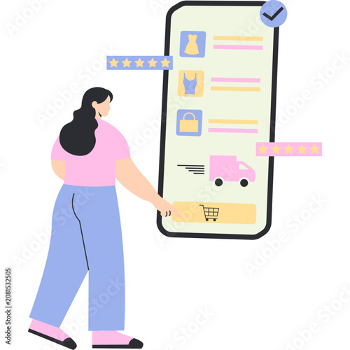 Shopping Online Illustration