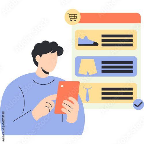 Shopping Online Illustration