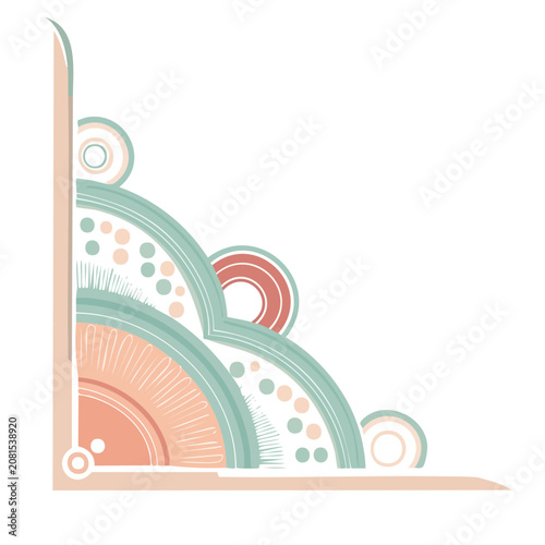 Decorative corner swirl vector design