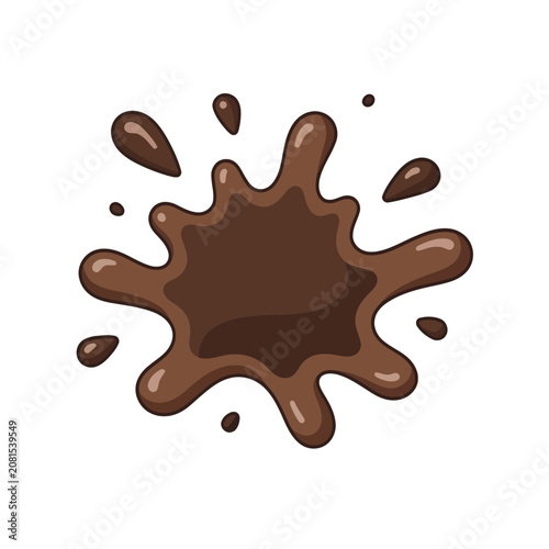 Brown mud splash vector illustration