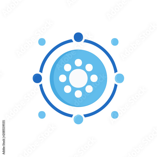 Atomic structure vector illustration