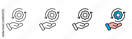 Cuadro en lienzo Sustain Icon Different Style Outline Collection Set Vector Illustration