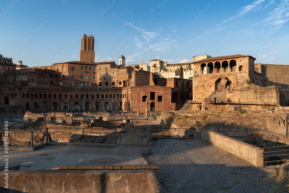 Fototapeta premium Trajan's Forum (Foro di Traiano) at sunset in Rome, Italy