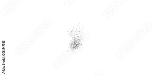 Vászonkép Abstract grayscale dust particles floating in white background.