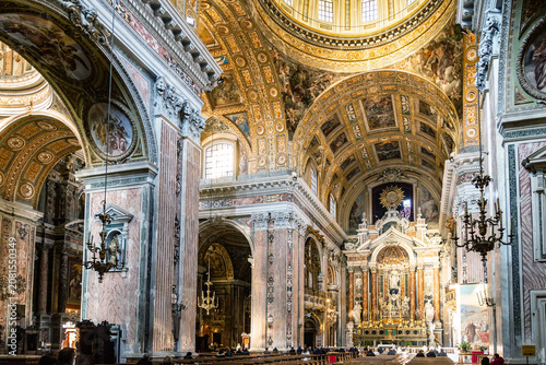 Church of Gesu Nuovo in the city center of Naples